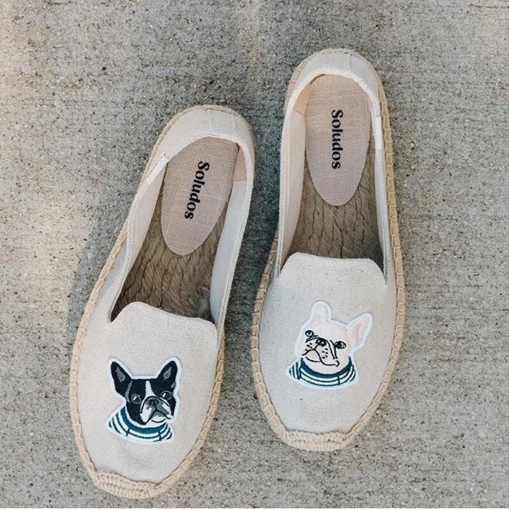 Soludos French bulldog platform shoe